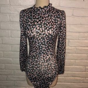 SHEIN Woman Bodysuit Flowery Top - XS